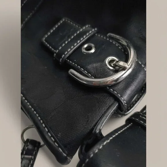 COACH Y2k  Small Duffle Shoulder bag in black - Picture 5 of 11